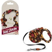 Wholesale - DOG RETRACTABLE LEASH 10FT PRINT BROWN PLASTIC, UPC: 191205588032